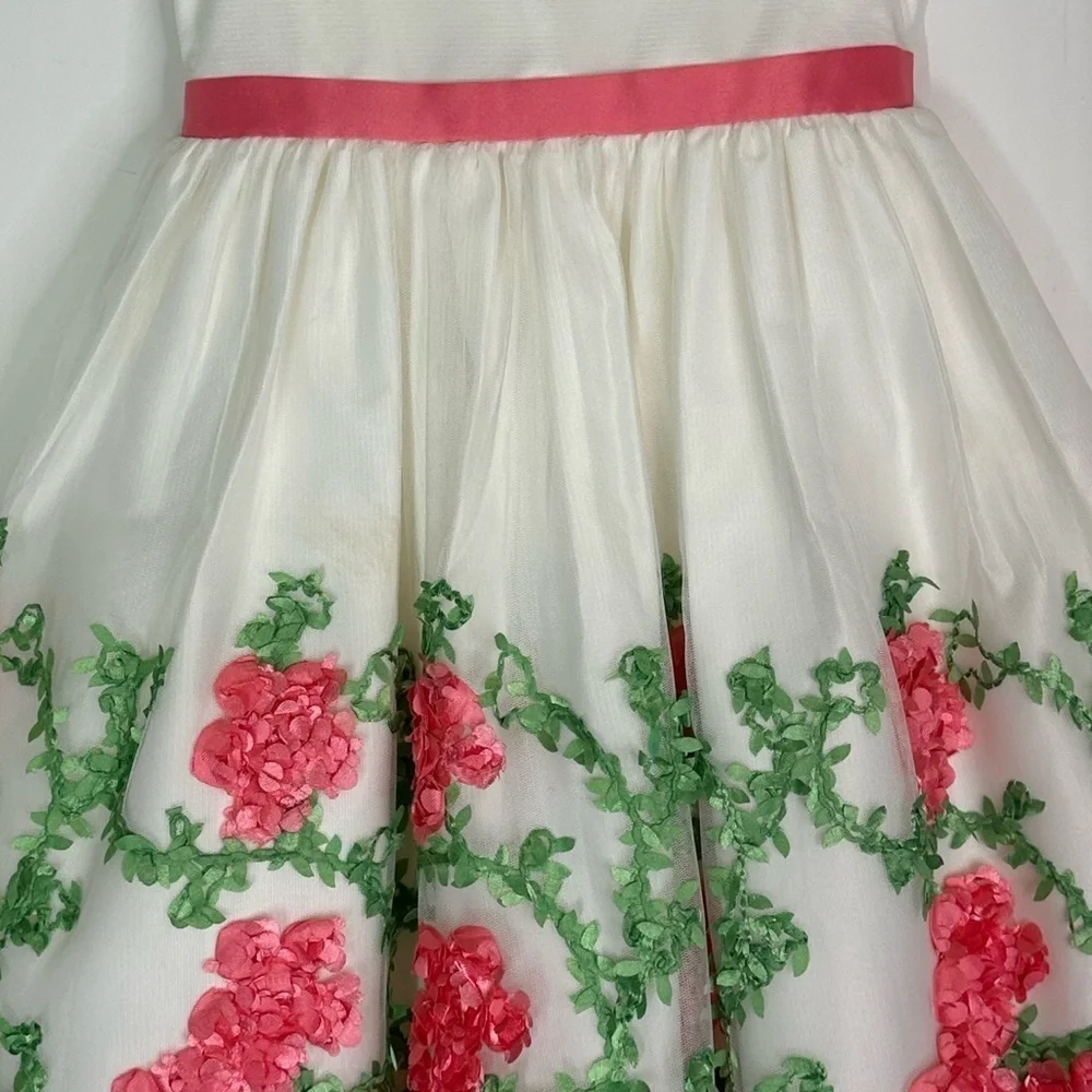 American Princess Formal Dress with Floral Embroidery size 4